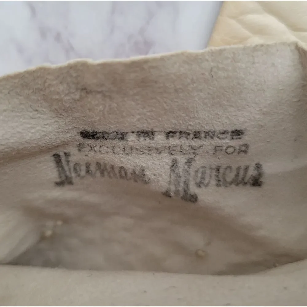 Neiman Marcus French Vintage Capretto Kidd Leather Oprea Long Evening Gloves